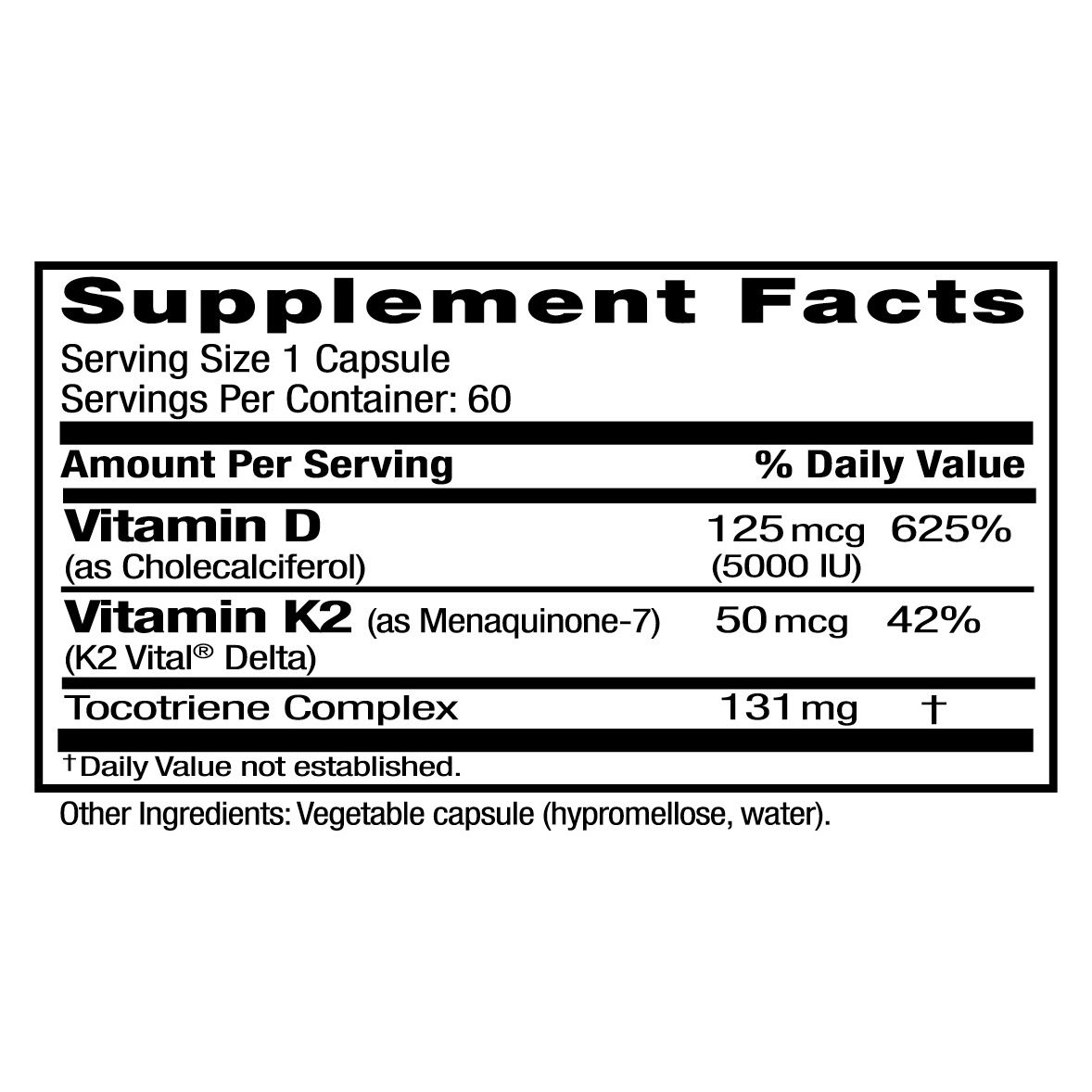 Vitamin D3 + K2 (capsules)