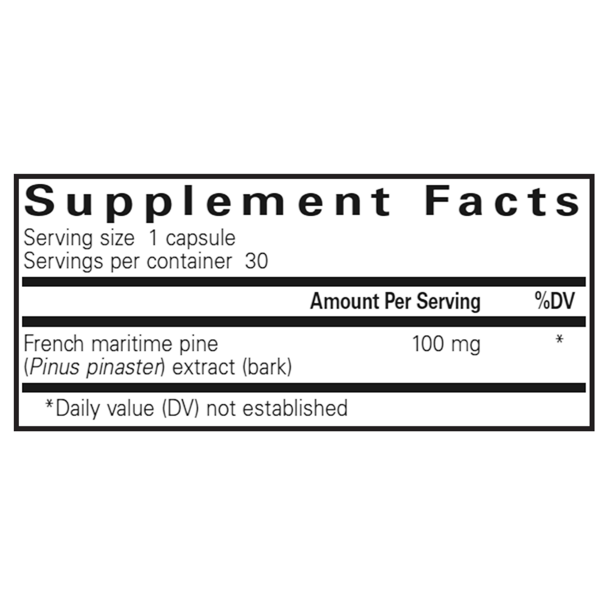 Pycnogenol 100 mg - 30 Capsules
