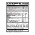 Supplement Facts for Collagen Hair, Skin & Nails