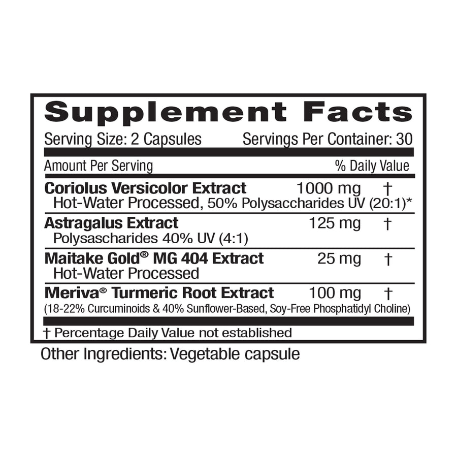 Supplement Facts for Immune Wellness