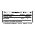 Supplement Facts for Melatonin Capsules - Time Released