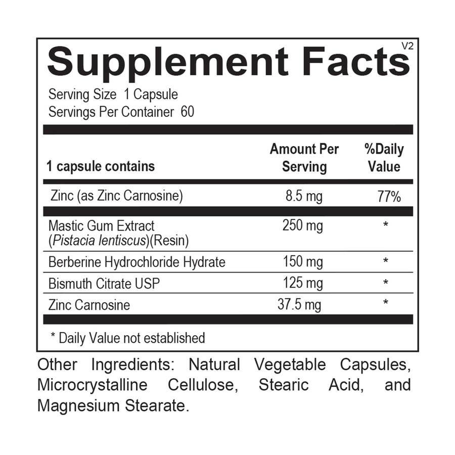 Supplement Facts for Pylori Wellness