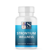 Medicine bottle with label reading 'Strontium Wellness'